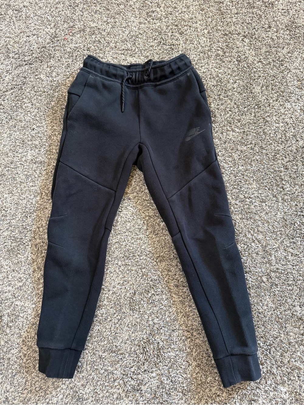 Nike Boys Tech Fleece Black Jogger Pants Size Small